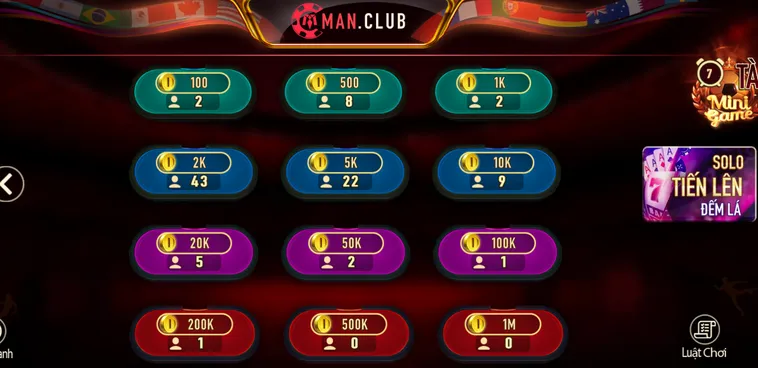 Trải Nghiệm Tiến Lên Đếm Lá Tại ManClub Với Đấu Trường Kịch Tính Nhất