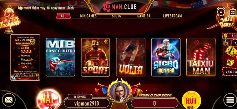 Cổng Game ManClub - Tập Hợp Kho Trò Chơi Đa Dạng - Khổng Lồ Hấp Dẫn Mọi Cược Thủ